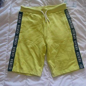 Boys Guess shorts NWT boys Sz 12 Neon Green Logo Strap
